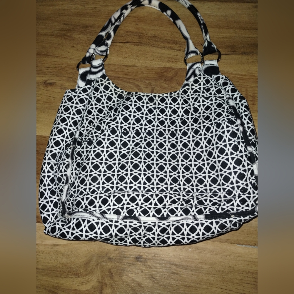 Vera Bradley Black And White Floral Purse - Picture 11 of 11